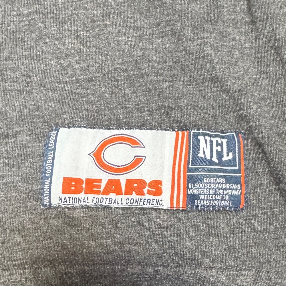 NFL Team Apparel Mens Gray Graphic Long Sleeve Shirt Chicago Bears - Size Large - Picture 3 of 8
